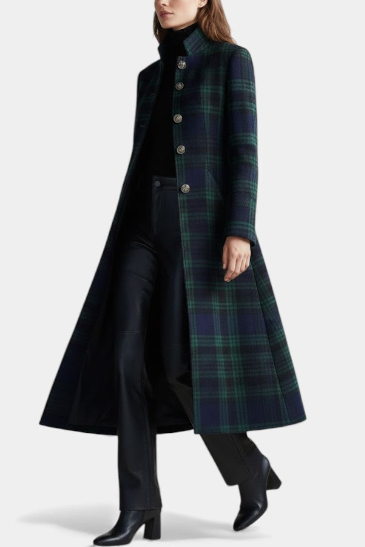 Valentina, Tailored Check Midi Coat