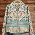 Jocasta Cardigan with Floral Border - view 2
