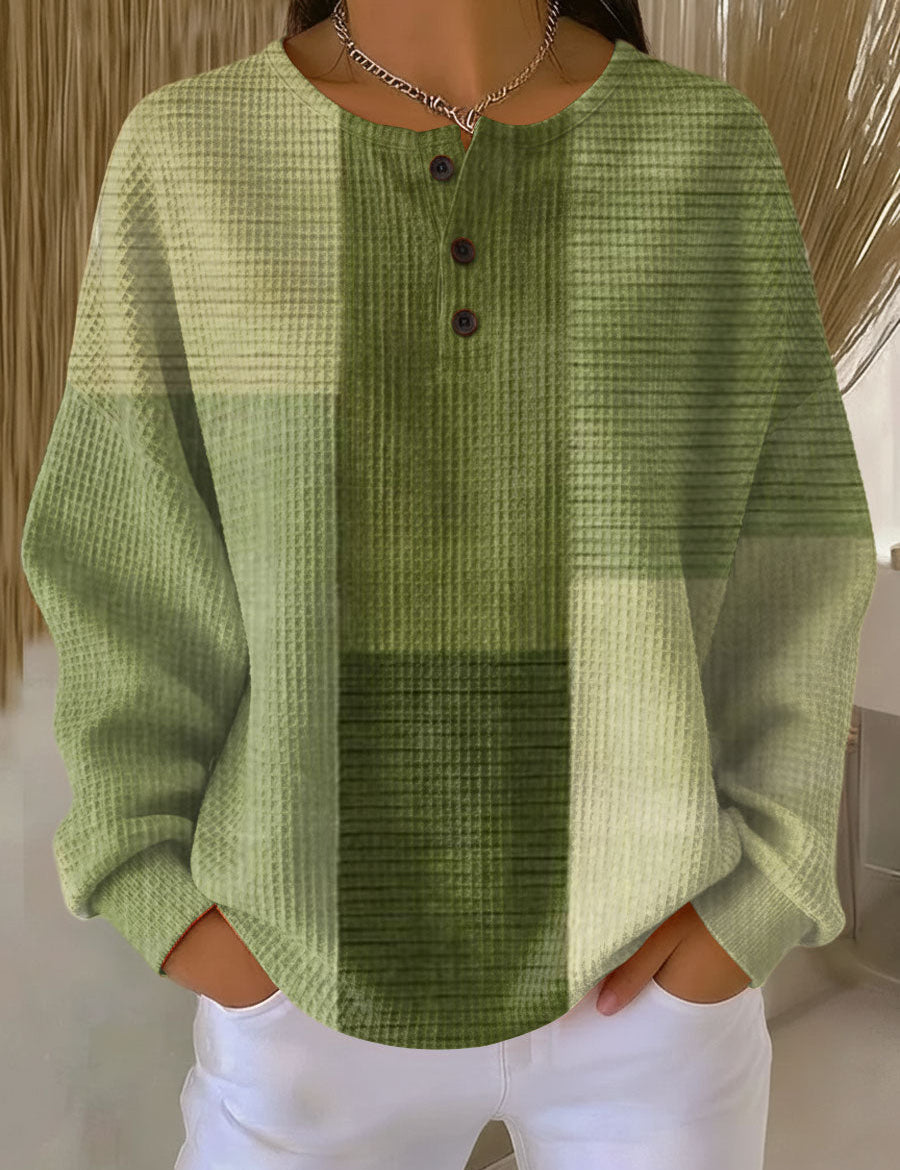 Katrin Patchwork Jumper in Shades of Green