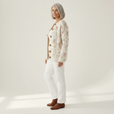 Kay Pink Rose Florets Print Buttoned Cardigan - view 2