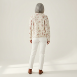 Kay Pink Rose Florets Print Buttoned Cardigan - view 3