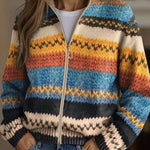 Kerry Cardigan with Colourful Zigzag Pattern