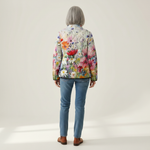 Kitty Charming Vintage Floral Print Quilted Jacket - view 3