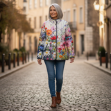 Kitty Charming Vintage Floral Print Quilted Jacket - view 4