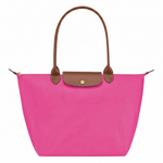 Large Packable Tote Bag, Pink, front view