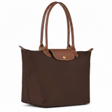 Large Packable Tote Bag, Ebony, side view