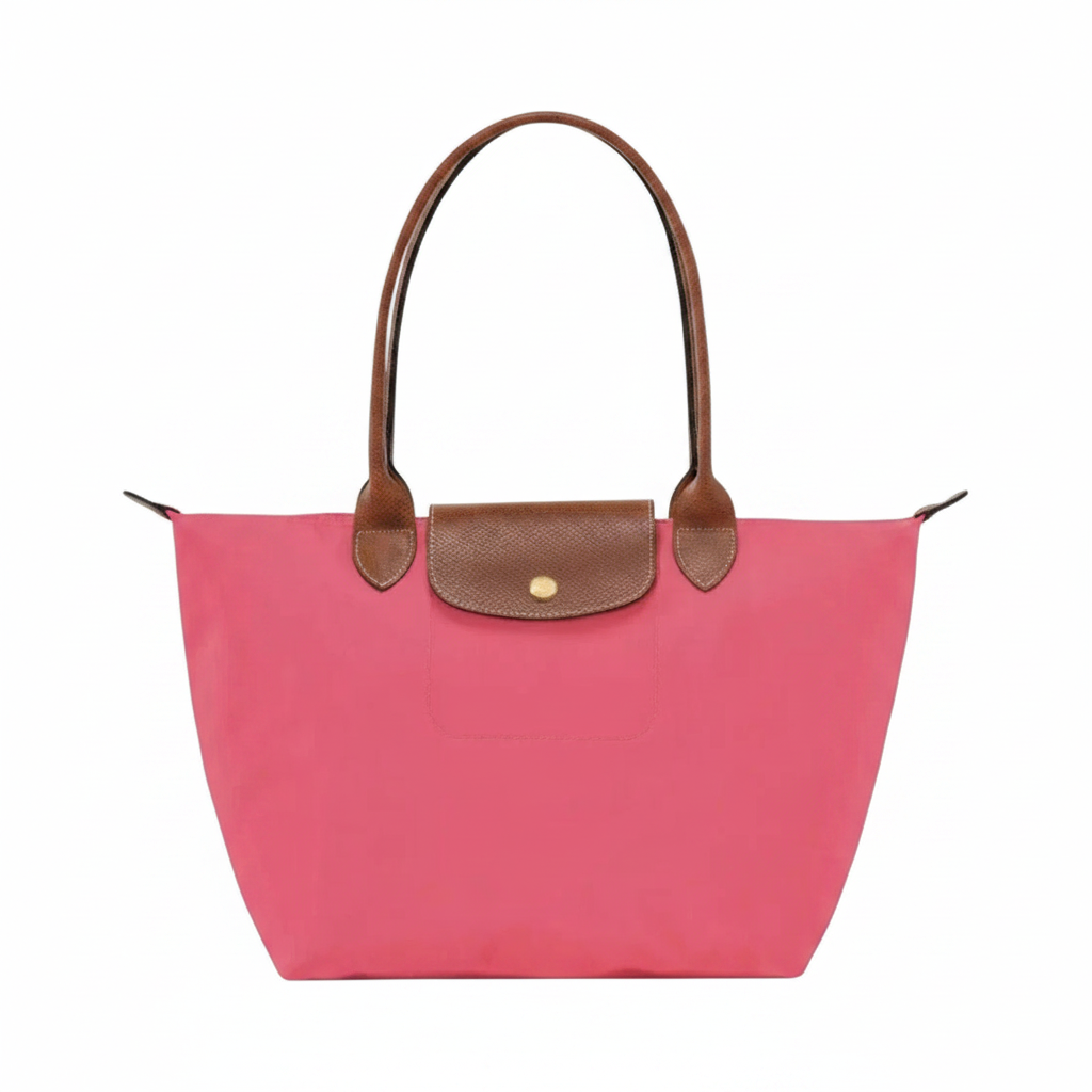 Large Packable Tote Bag, Grenadine, front view