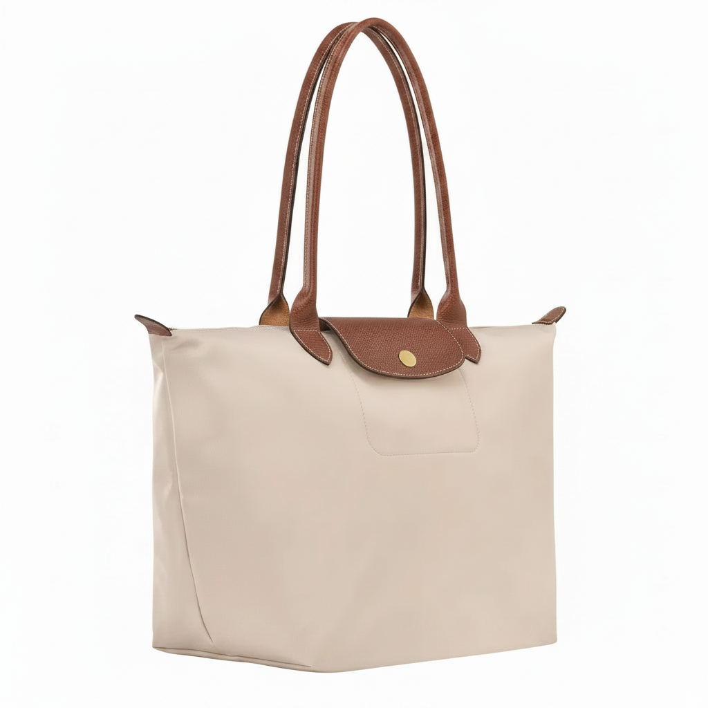 Large Packable Tote Bag, Paper, side view
