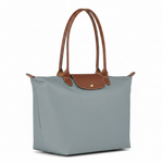 Large Packable Tote Bag, Steel, side view