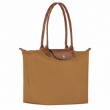 Large Packable Tote Bag, Fawn, side view