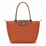 Large Packable Tote Bag, Brick, front view