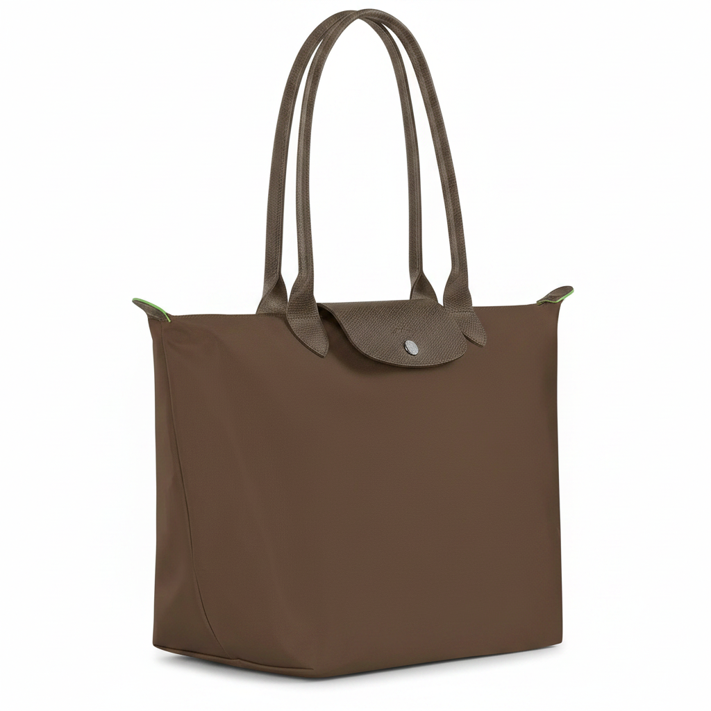 Large Packable Tote Bag, Terra, side view