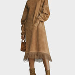 Marcia Suede Roll Neck Dress with Fringing - view 2