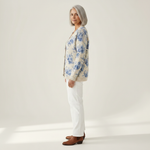 Marilyn Floral Art Print Buttoned Cardigan - view 2