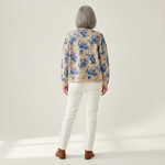Marilyn Floral Art Print Buttoned Cardigan - view 3