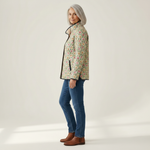 Marnie Mint Green Quilted Jacket with Fine Rose Pattern - view 2