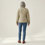 Marnie Mint Green Quilted Jacket with Fine Rose Pattern - view 3