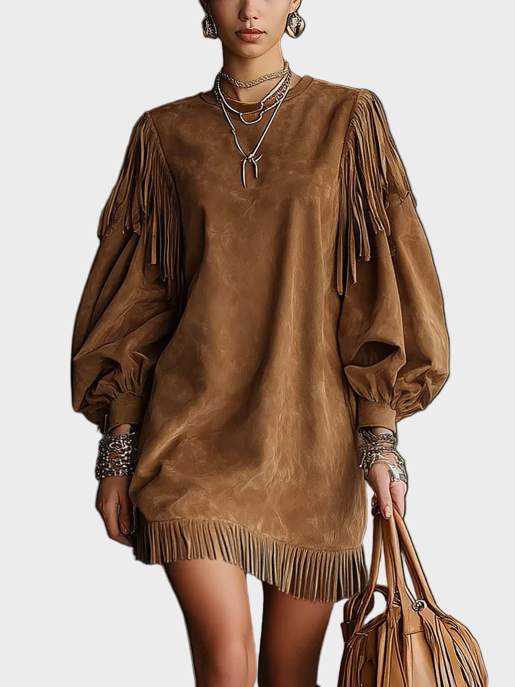 Meredith Vintage Mini Dress with Sleeves