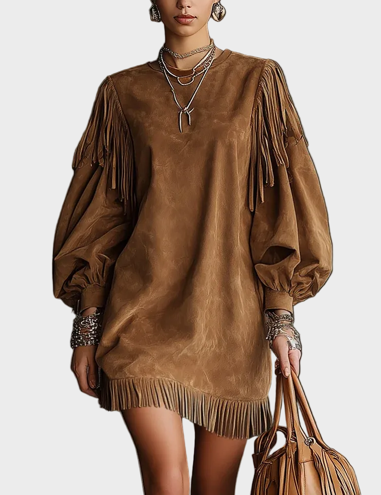 Meredith Vintage Mini Dress with Sleeves