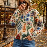 Birgit Cardigan with Botanical Floral Pattern - view 3