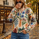Birgit Cardigan with Botanical Floral Pattern - view 3