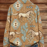 Brigitte Cardigan with Horse and Cactus Design - view 5