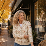 Ingrid Cardigan with Delicate Floral Vines - view 3