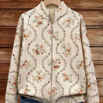 Ingrid Cardigan with Delicate Floral Vines - view 4