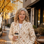 Ingrid Cardigan with Delicate Floral Vines - view 2