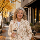 Ingrid Cardigan with Delicate Floral Vines - view 2