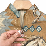 Brigitte Cardigan with Horse and Cactus Design - view 3