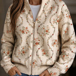 Ingrid Cardigan with Delicate Floral Vines