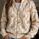Ingrid Cardigan with Delicate Floral Vines