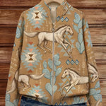 Brigitte Cardigan with Horse and Cactus Design - view 2