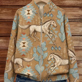 Brigitte Cardigan with Horse and Cactus Design - view 2