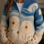 Renate Cardigan with Dandelion Motif