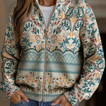 Gisela Cardigan with Floral Border