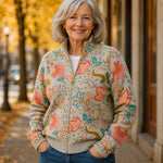 Petra Cardigan with Floral Garden Pattern - view 3