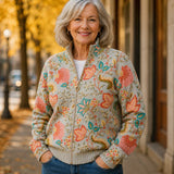 Petra Cardigan with Floral Garden Pattern - view 3