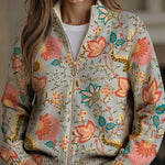 Petra Cardigan with Floral Garden Pattern