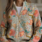Petra Cardigan with Floral Garden Pattern