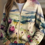 Heike Cardigan with Thistle and Landscape Motif