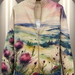 Heike Cardigan with Thistle and Landscape Motif - view 4