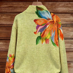 Claudia Cardigan with Colourful Lily Motif - view 2