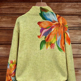 Claudia Cardigan with Colourful Lily Motif - view 2