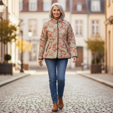 Nancy Vintage Floral Casual Quilted Jacket - view 4