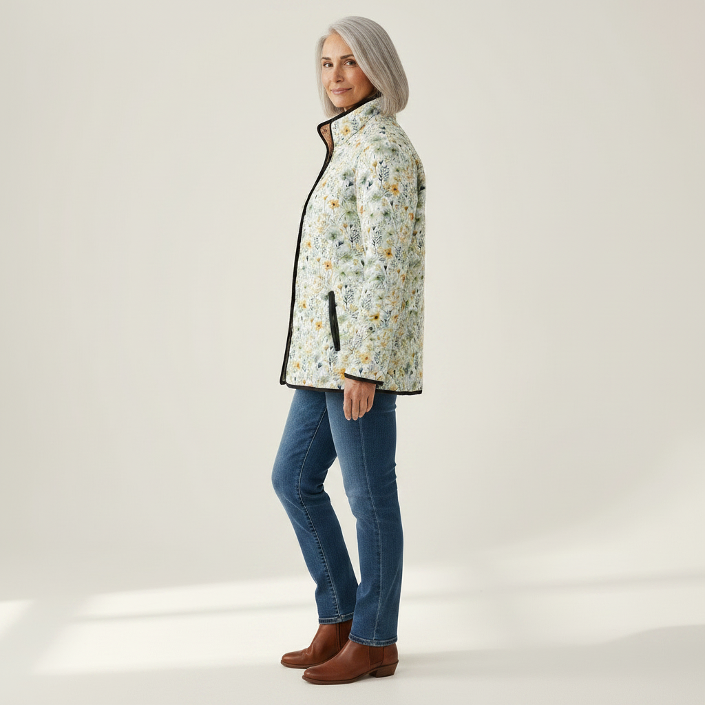 Nell Delightful Floral-Printed Quilted Jacket - view 2