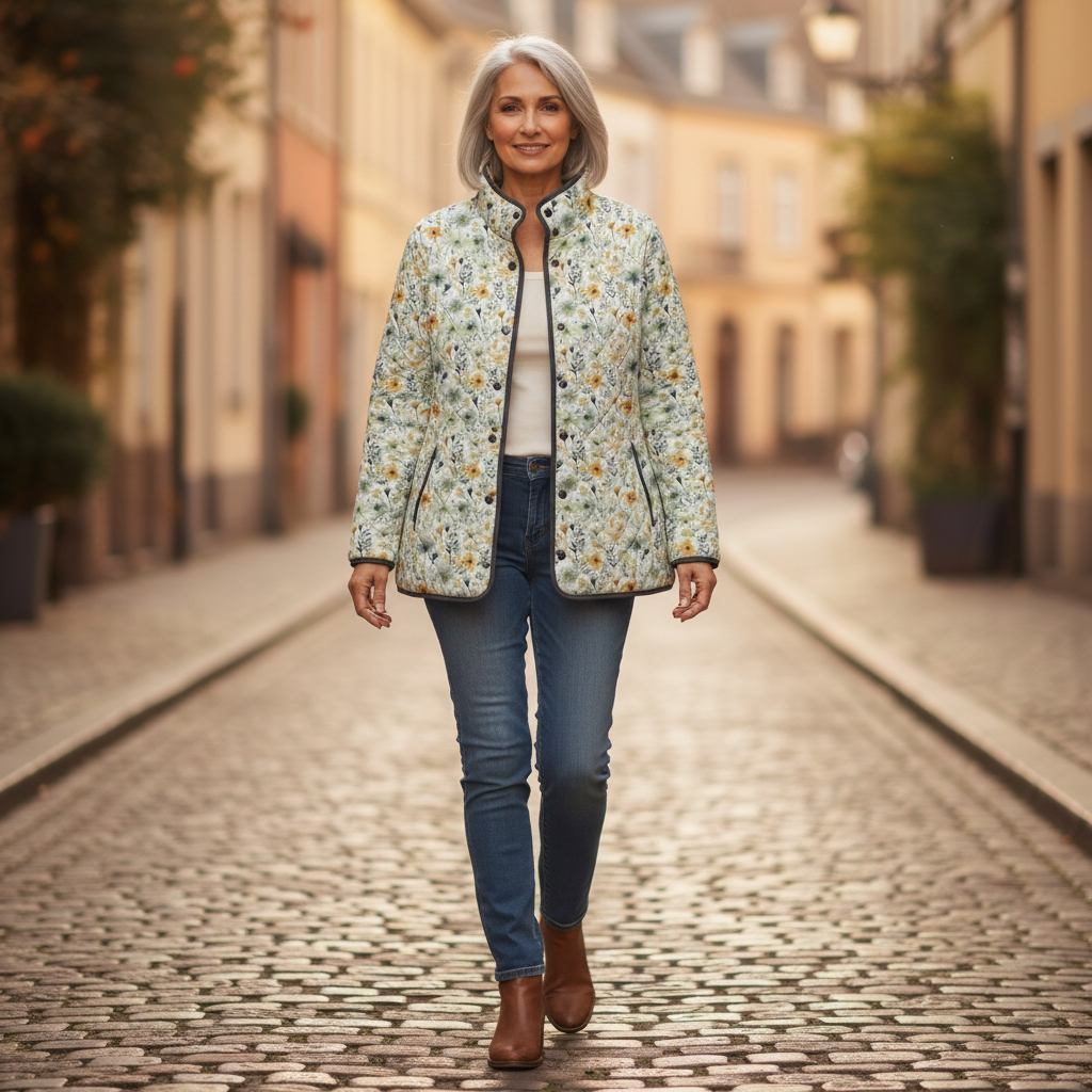 Nell Delightful Floral-Printed Quilted Jacket - view 4