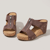 Nicola Zip-Up Orthopaedic Sandals - view 4