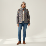 Nora Vintage Floral Print Quilted Jacket